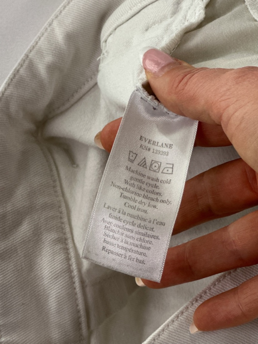 Everlane Utility Barrel Pant High Rise Cropped Organic Cotton Bone White Size 2 - Picture 6 of 11